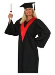 Complete Set, bestaande uit een Afstudeerhoed, Toga en Student-Tie